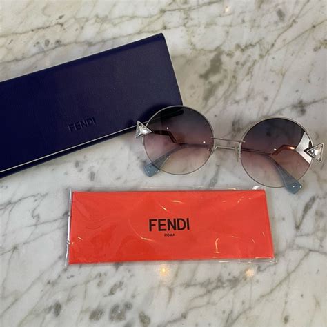 fendi ff 0243|Fendi Blue Gradient Round Sunglasses FF 0243/S .